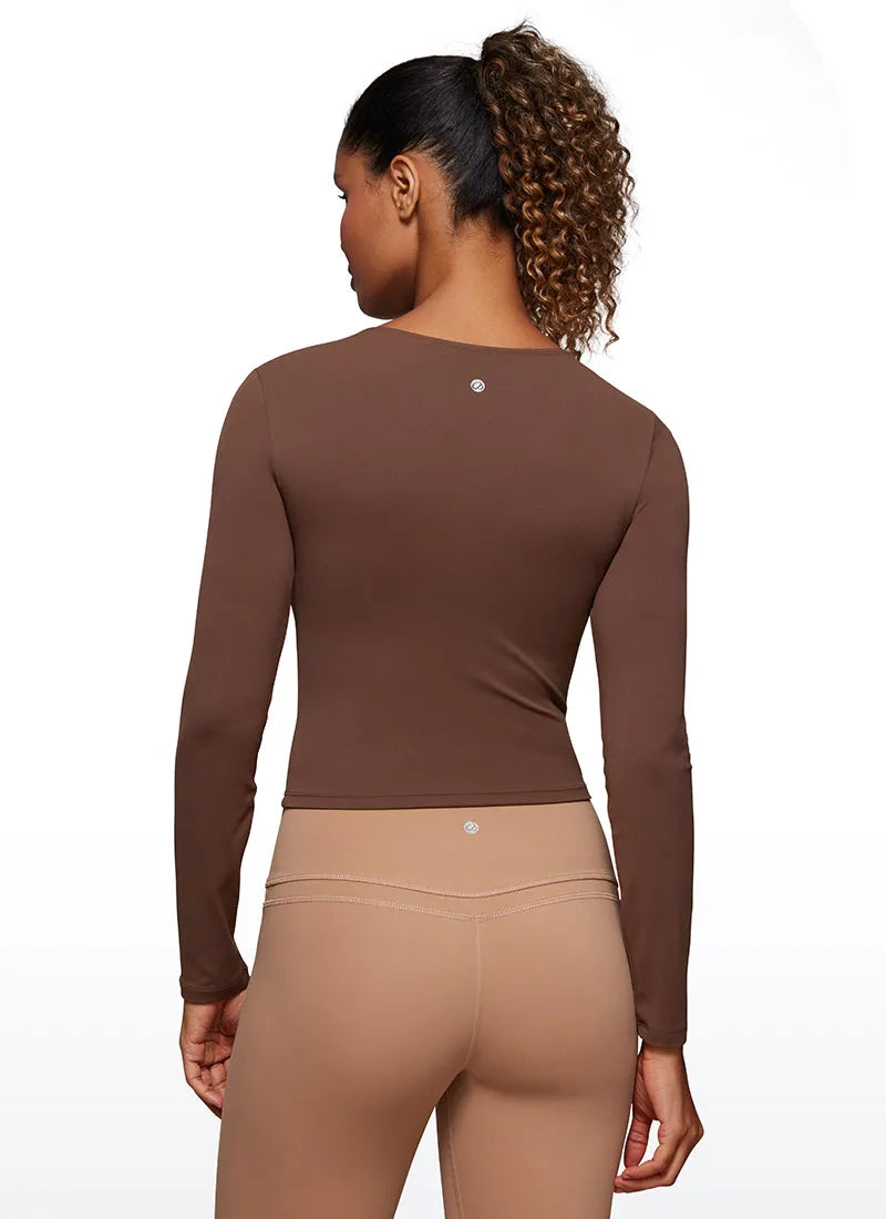 Butterluxe Front Seam Cropped Long Sleeve