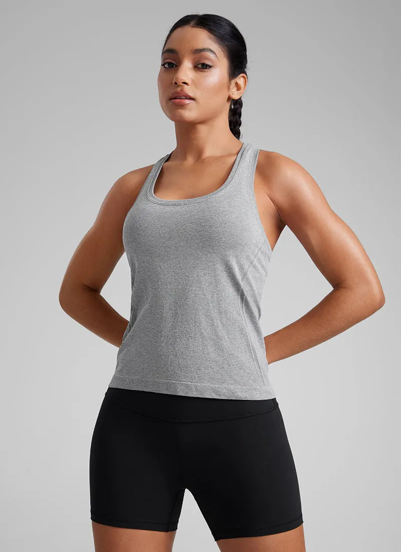 Seamless Racerback Scoop Neck Tank
