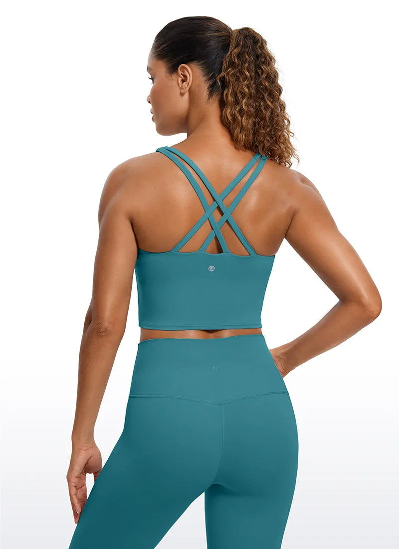 Butterluxe Criss Cross Back Built-in Bra Tanks