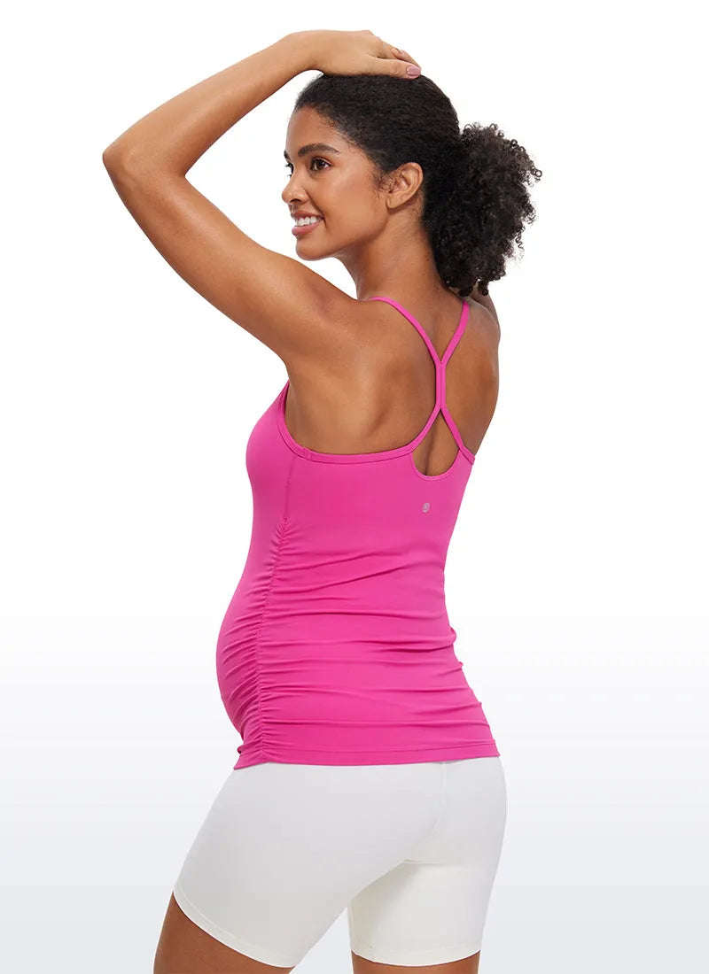 Butterluxe Ruche Sides Y Back Maternity Tank