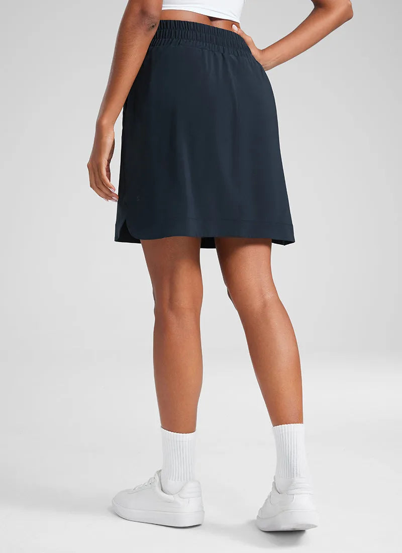 Feathery-Fit Soft A Line Pocket Skirt 18''