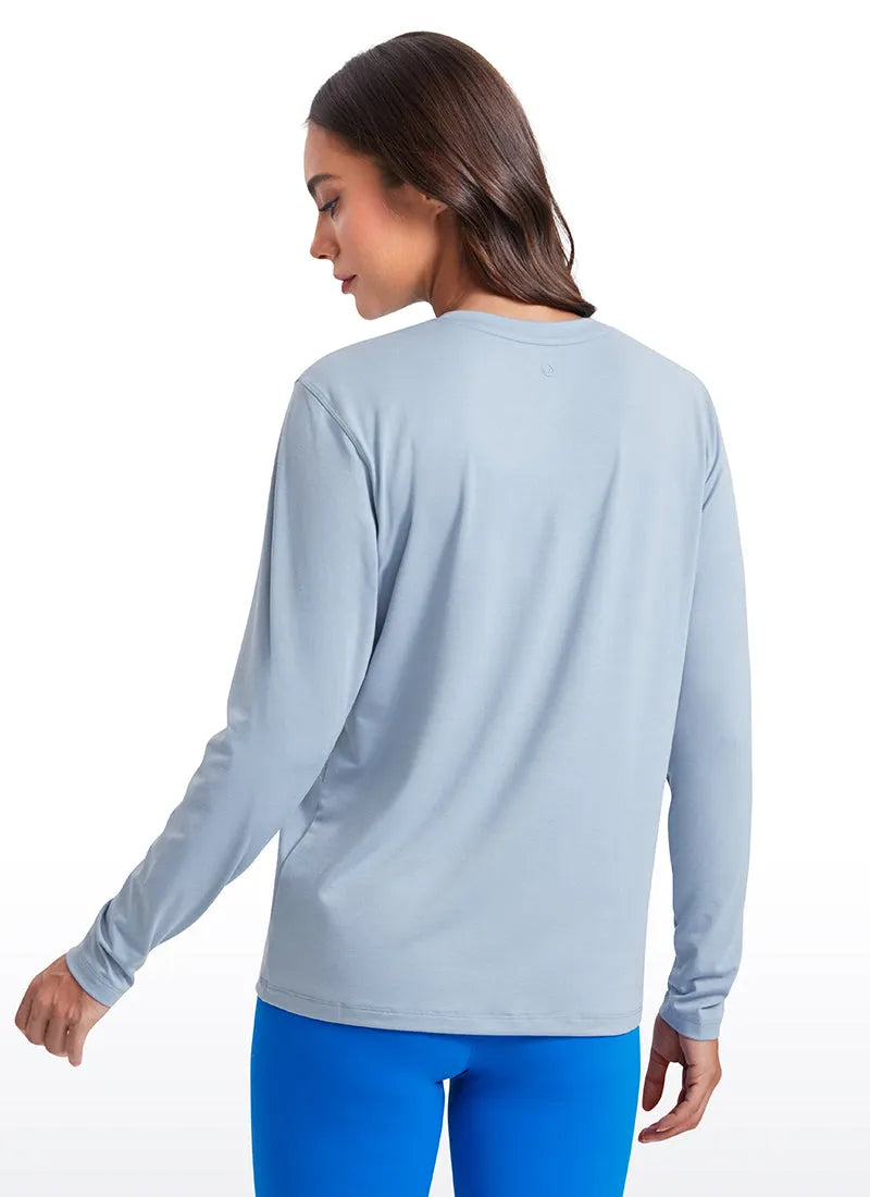 Workout Hip Length Crewneck Long Sleeve