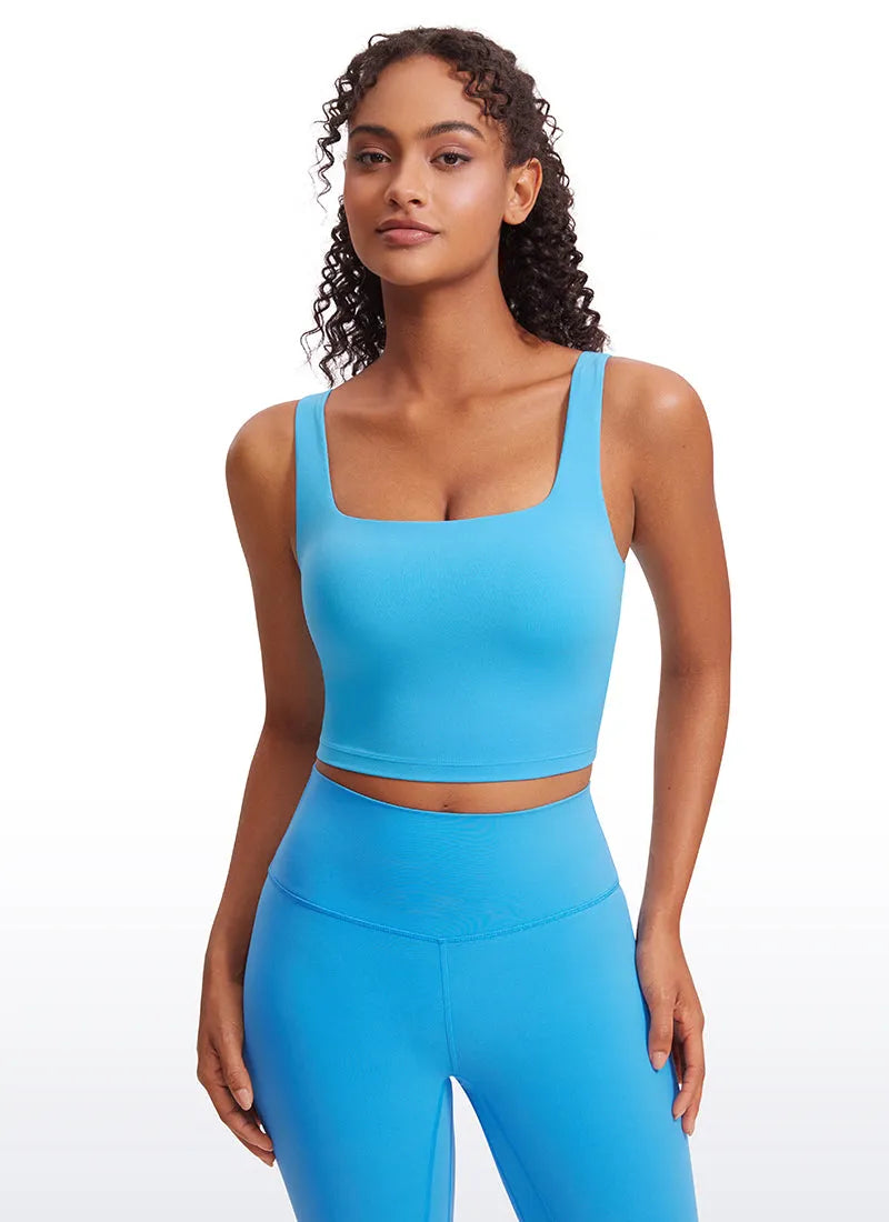 Butterluxe Square Neck Built in Bra Tank