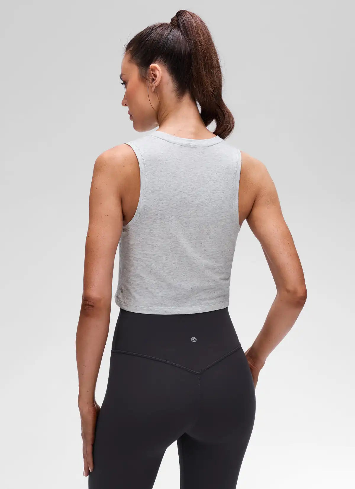 Pima Cotton Crewneck Crop Tank