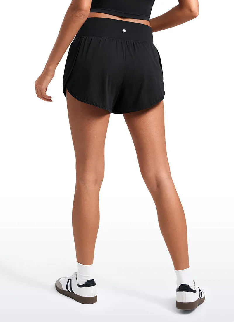 Butterluxe-Light Dolphin High Rise Shorts 2.5"