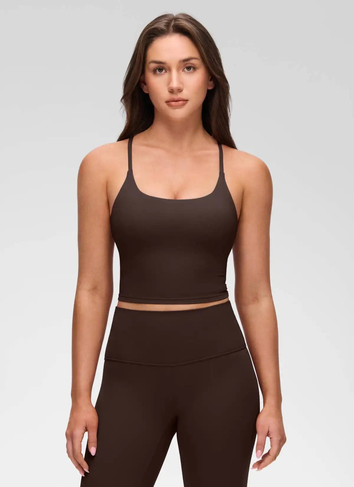Butterluxe Twist Cross Back Built in Bra Tank