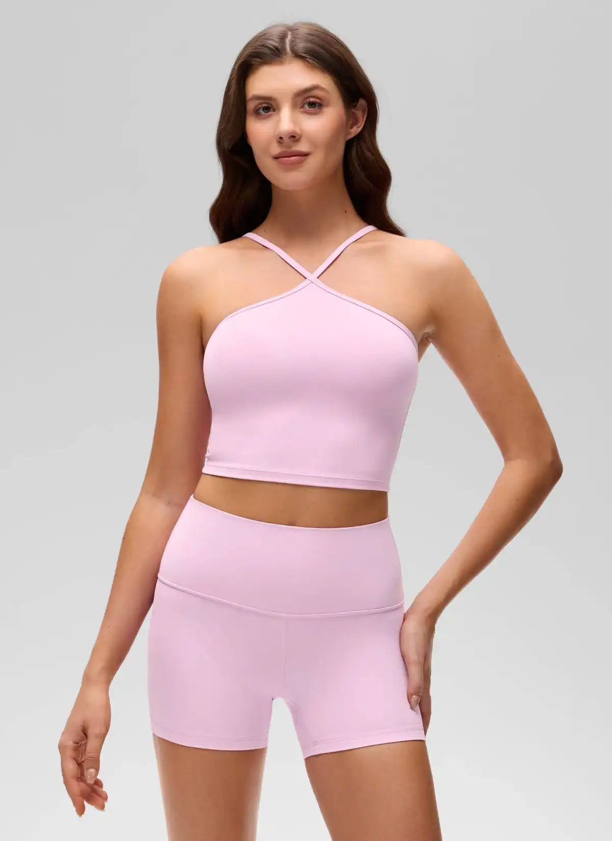 Butterluxe Cross Halter Built in Bra Tank