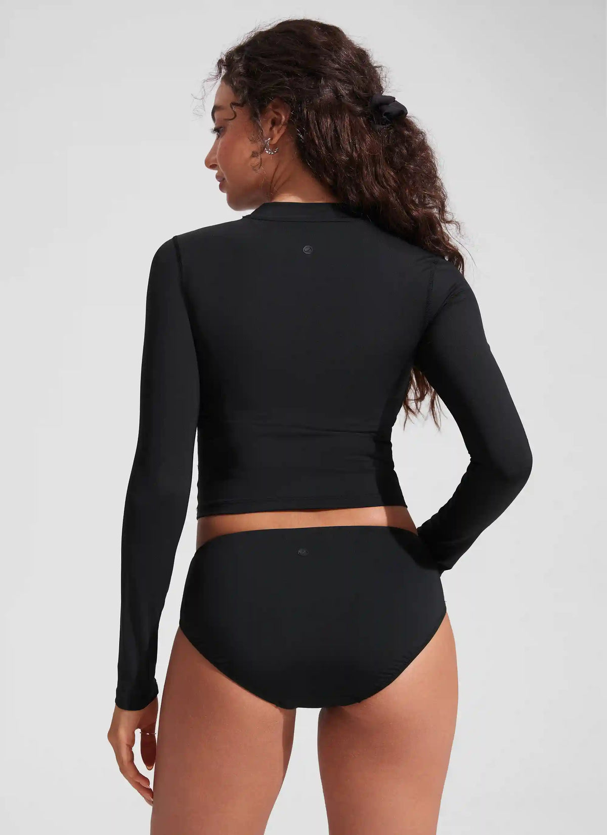 UPF 50+ Cropped Rashguard Swimsuit Top